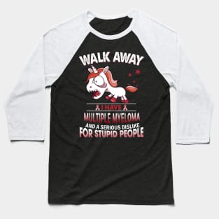 funny multiple myeloma grumpy unicorn warrior Baseball T-Shirt